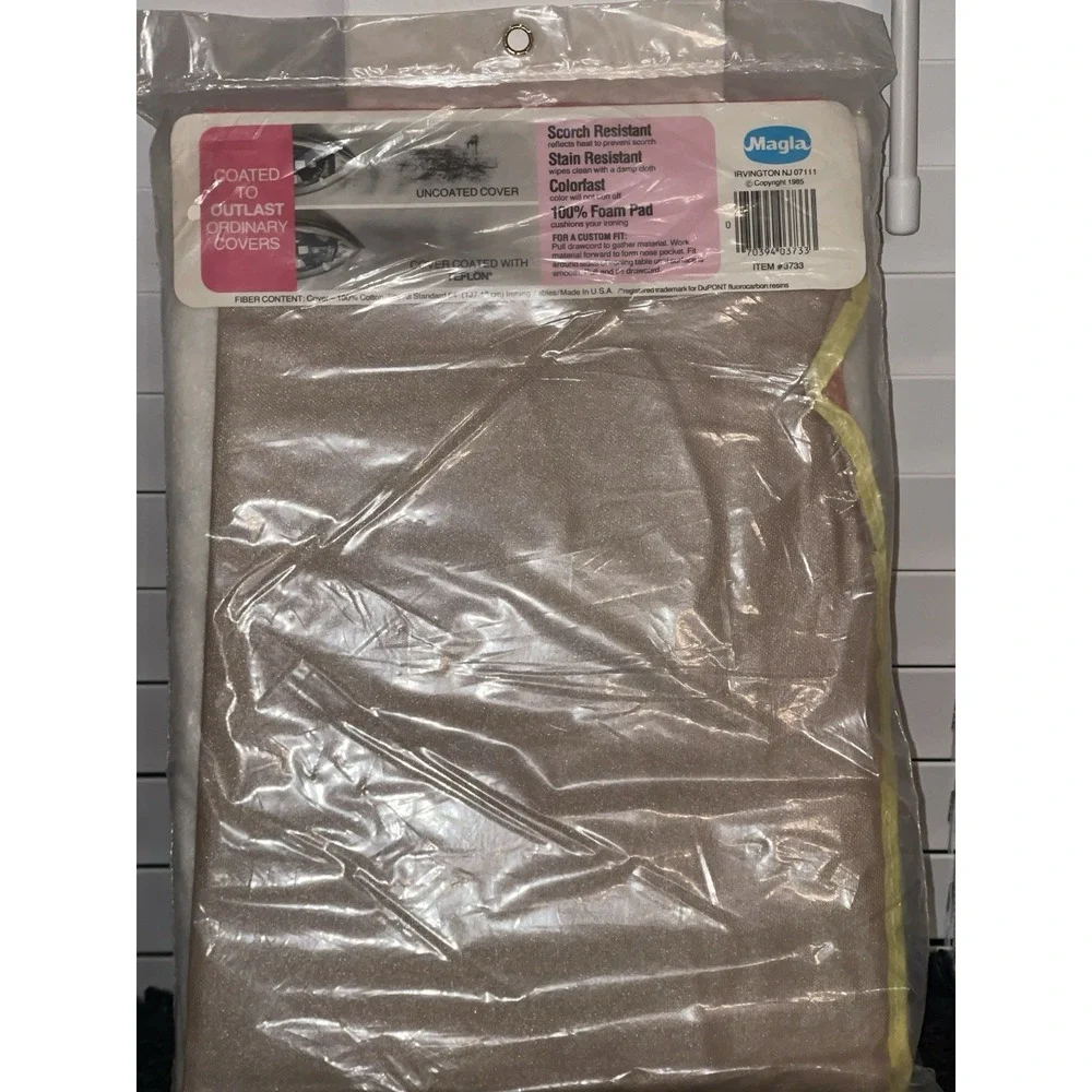 Vintage 1985 Retro Magla Dusty Rose Ironing Board Cover & Pad Teflon New Sealed